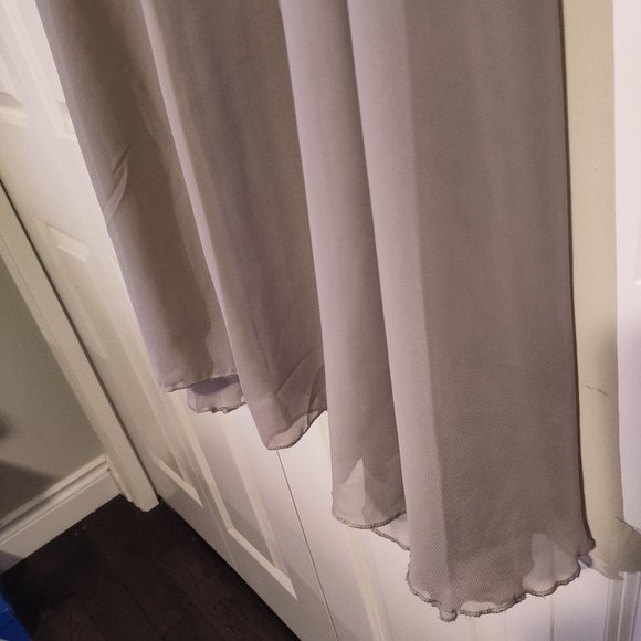 Grey Chiffon See-Through Maxi Skirt - Picture 3 of 5